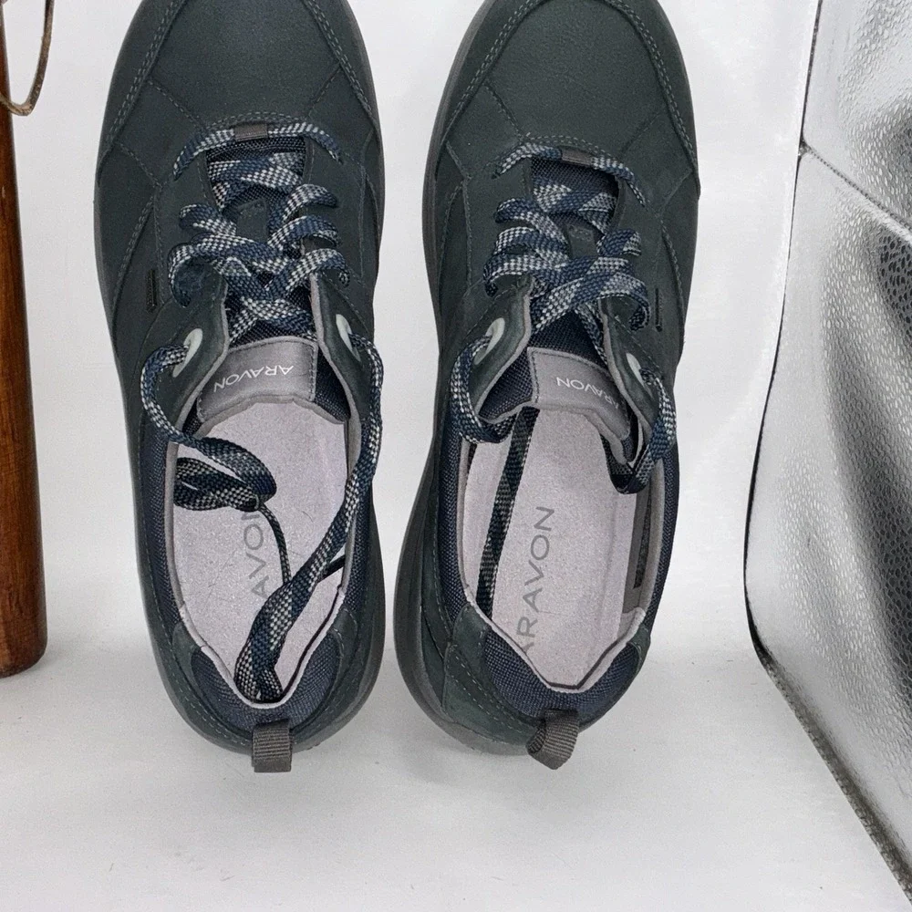 Aragon Women's 8.5 Hydroshield Waterproof By Rockport Lace Up Blueish Green
